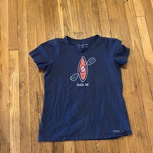 Life is good outer banks duck nc navy women’s crusher tee size medium
